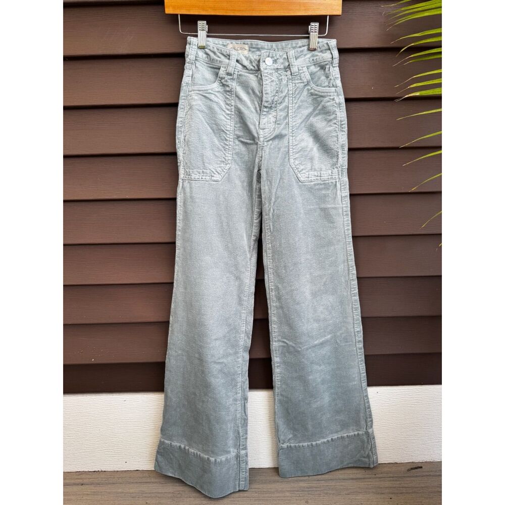 Anthropologie Pilcro Rylan Corduroy Flare Jeans Size 23 Light Blue High-Rise